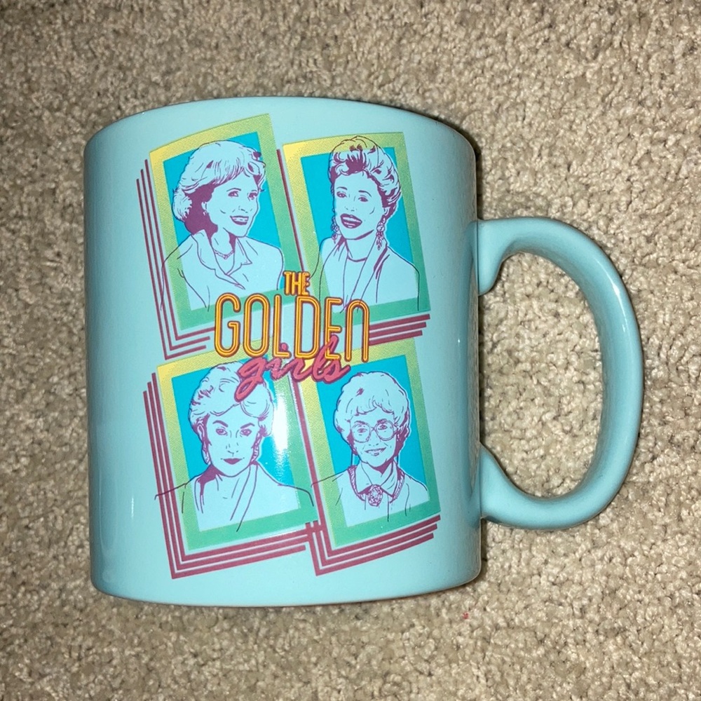 FINAL DROP🚨 NWT Golden Girls Retro Vibes Neon Cartoon Portrait Large Coffee Mug